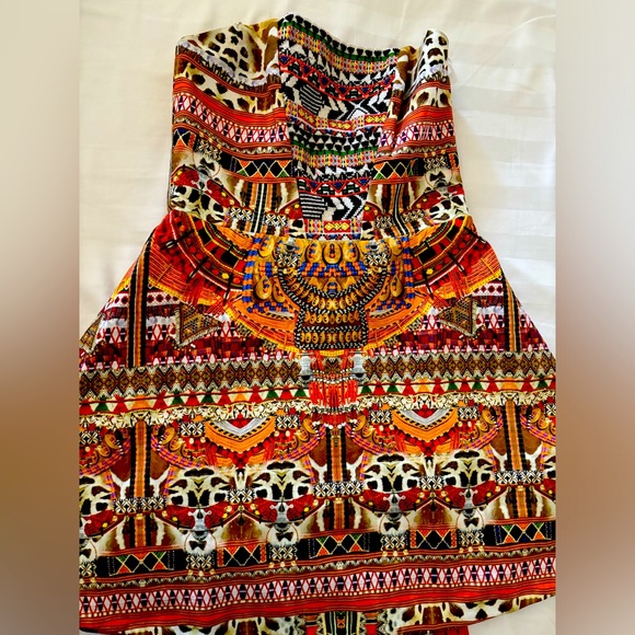 CAMILLA MAASAI MECCA EMBELLISHED A-LINE STRAPLESS DRESS ❤️ - Picture 2 of 7